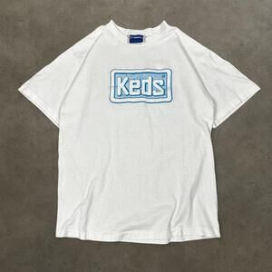 Vintage 90s Keds promo shirt embroidered center blue logo size medium
